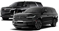 An icon of two luxury SUVs 